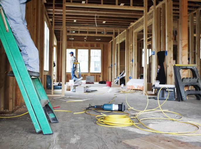 Interior of home under construction